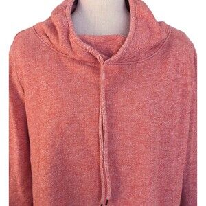 Talbots Dusty Pink Size 2X Drawstring Cowl Neck Pullover Sweater Sweatshirt